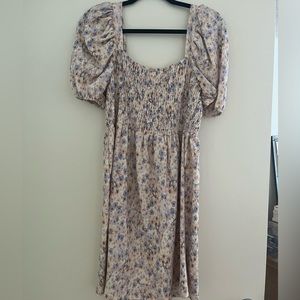 H&M puff sleeve floral dress
